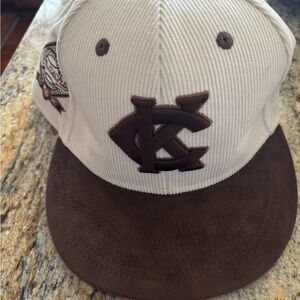 EBBETS FIELD FLANNELS KANSAS CITY MONARCHS NEGRO LEAGUE FITTED HAT 7 1/4